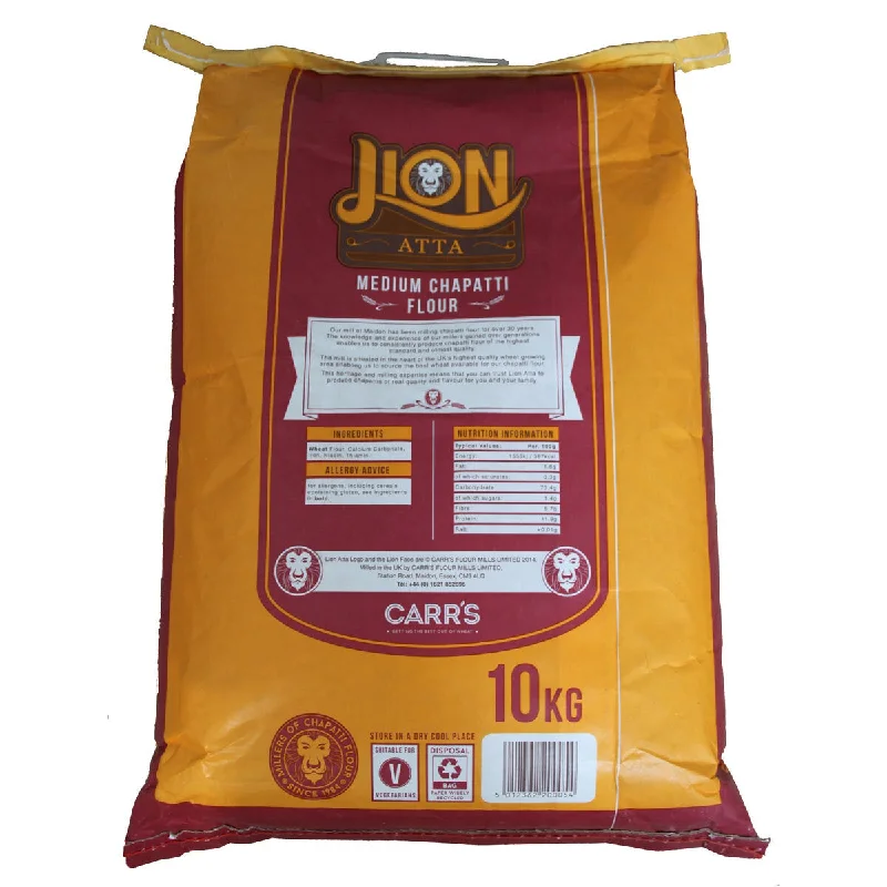 ---Lion Atta Medium Chapatti Flour, 10kg