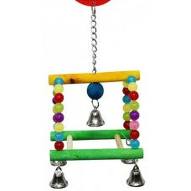 - Dog anti-slip matHanging Arch Twin Swing With Beads Bird Toy