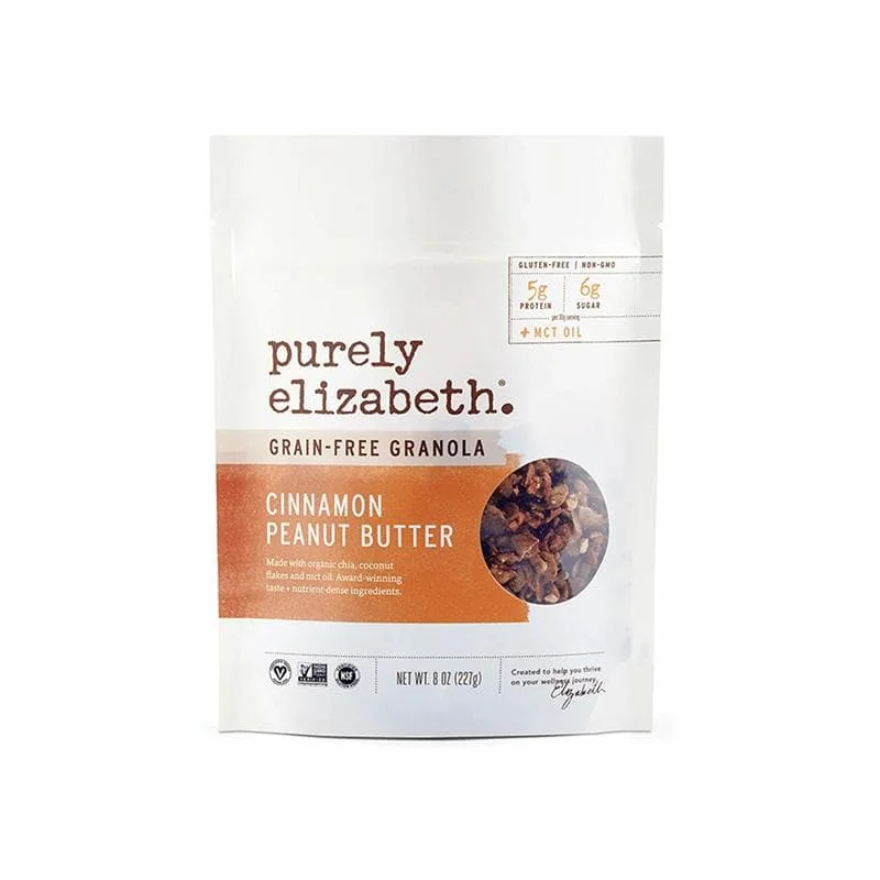 Pet ProductsPurely Elizabeth - Cinnamon Peanut Butter Grain-Free Granola, 8oz