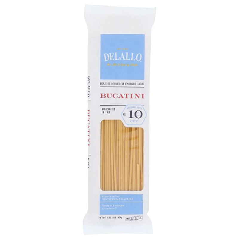 - Organic cotton dog bibsDelallo - Pasta Bucatini #10, 16oz