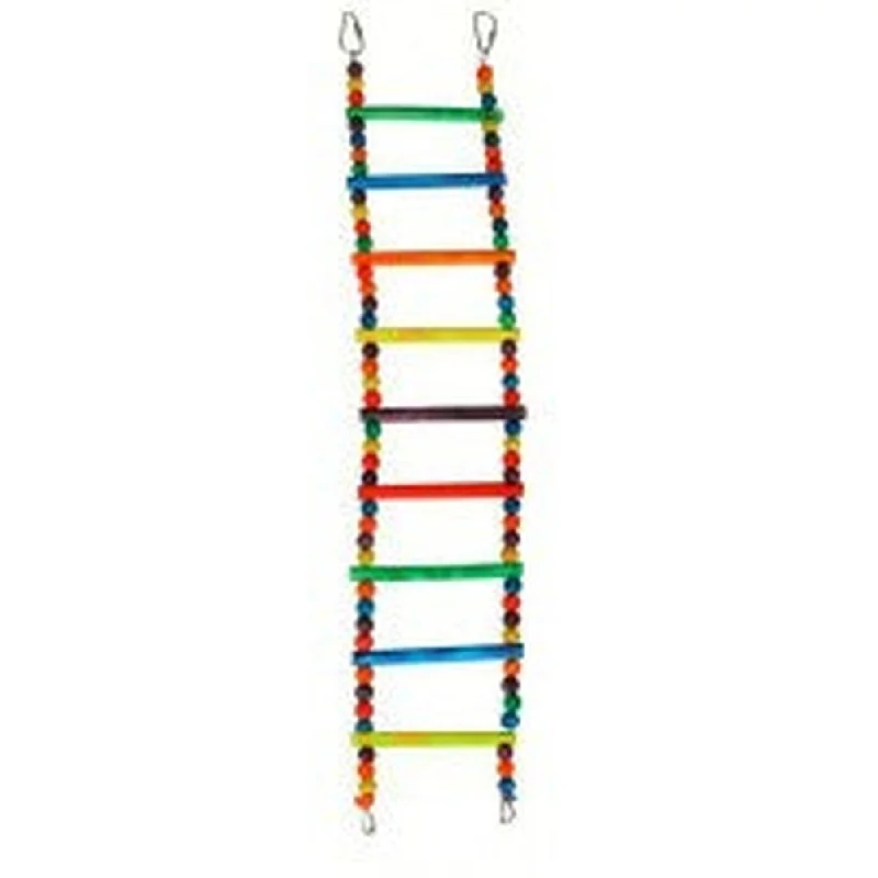 ---Hanging 9 Step ladder with Beads Bird Toy