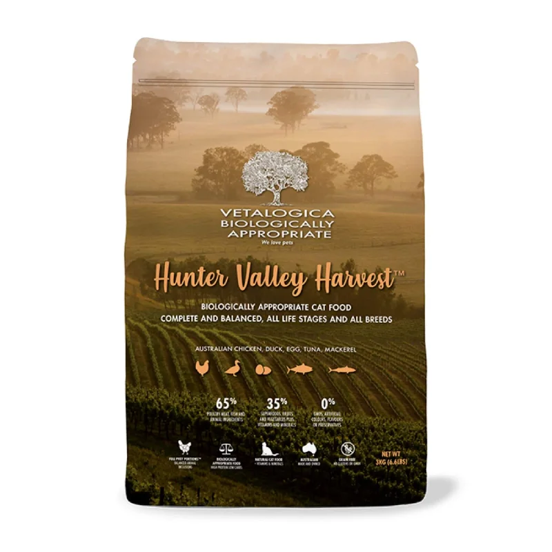    - Natural ingredient cat food  Vetalogica Biologically Appropriate Hunter Valley Harvest Adult Cat Food 3kg