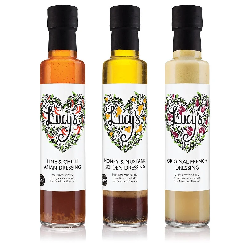  -Splash-proof food bowl AND Anti-choking slow food bowlLucy's Trio of Dressings, 3 x 250ml