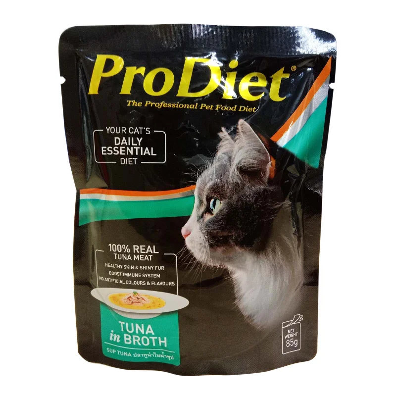    - Outdoor cat food  ProDiet Pouch Cat Food Tuna In Broth 85g