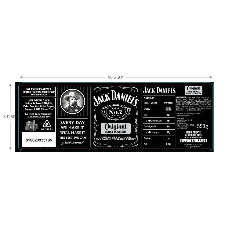 - Postoperative pet anti-licking Elizabethan collarJack Daniel's Original BBQ Sauce, 2 x 553g