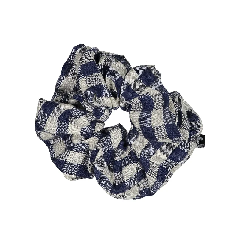 - Winter dog thick down jacketKnot Hairbands Gingham Scrunchie // Navy Print