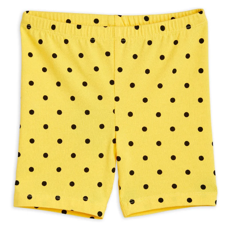 ---Mini Rodini Yellow Polka Dot Bike Shorts