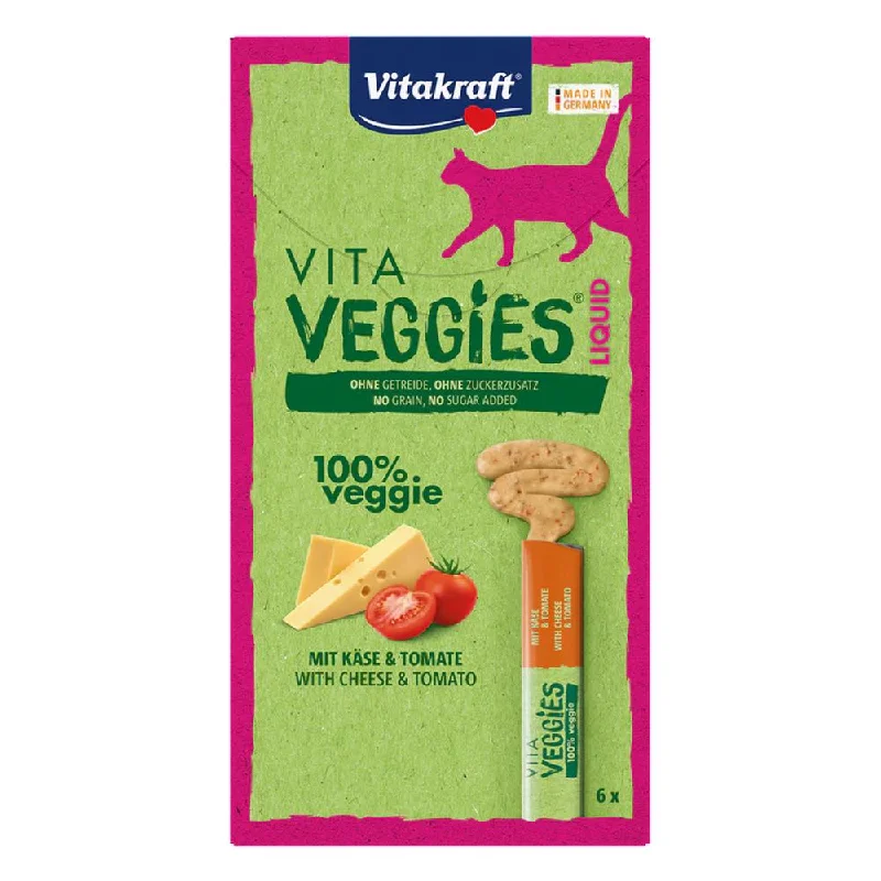  . **Functional Cat Food**  $2 OFF (Exp Jun 25): Vitakraft Vita Veggies Cheese & Tomato Liquid Cat Treats (15gx6)