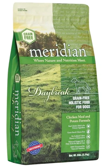 - Cat hair ball removal and hair removal creamMeridian Daybreak Chicken Meal & Potato