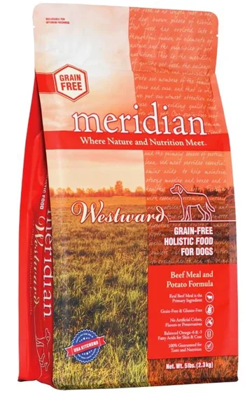 - Pet tear stain cleaning wipesMeridian Westward Beef Meal & Potato