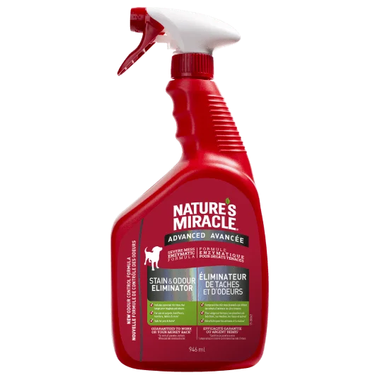 - Remote interactive pet feederNature's Miracle Advanced Stain & Odor Eliminator for Dogs