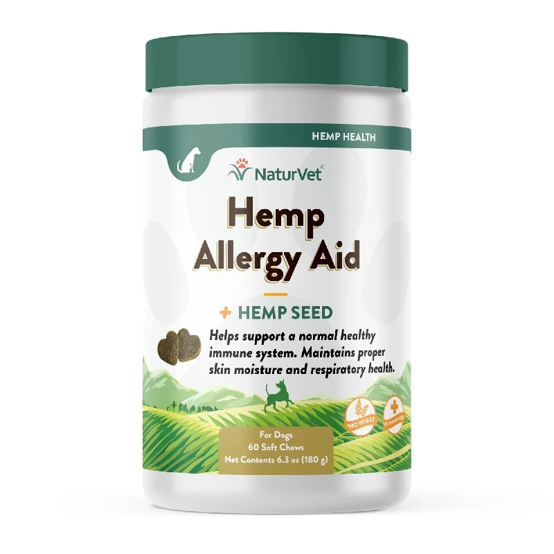 - Pet vitamin complex nutrition tabletsNaturVet Hemp Allergy Aid Plus Hemp Seed Supplement for Dogs