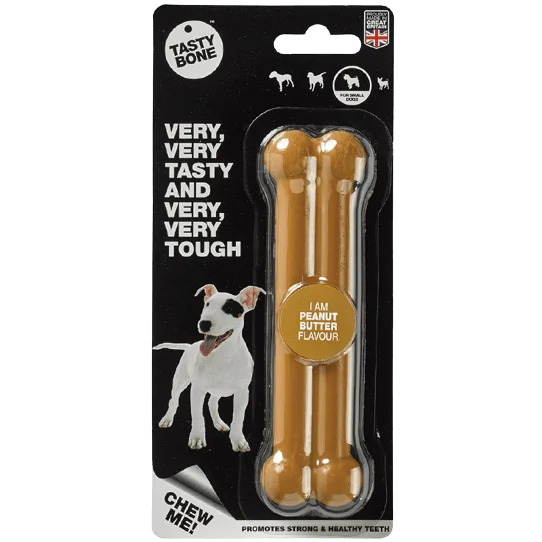 - Teething and chewing toys for puppiesTastyBone Peanut Butter Flavour Nylon Bone for Dogs